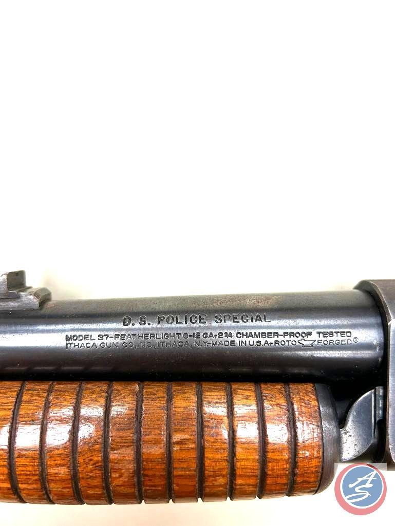 MFG: Ithaca Model: 37 police special Caliber/Gauge: 12 ga Action: Pump Serial #: 371229289 ...