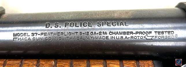 MFG: Ithaca Model: 37 police special Caliber/Gauge: 12 ga Action: Pump Serial #: 371229289 ...
