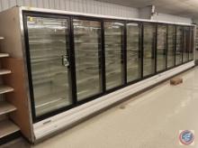 10 door freezer and shelving 79 1/2 x 24 ft x 41