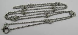 JUDITH RIPKA 36" NECKLACE STERLING SILVER IN POUCH
