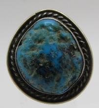 "VC" MORENCI TURQUOISE RING STERLING SILVER