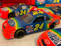 Group of Jeff Gordon Cars and Boxes