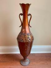 Contemporary Tall Metal Vase