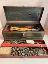 Metal Tool Box and Contents