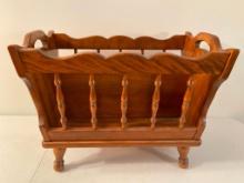 Vintage Wooden Magazine Rack