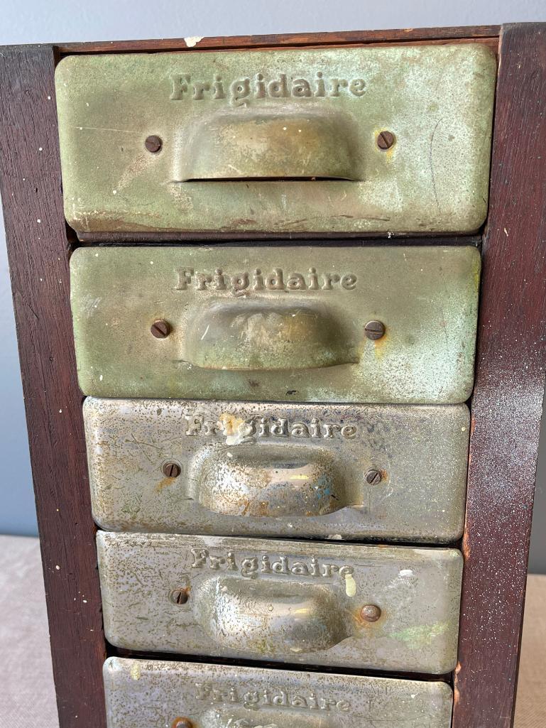 Vintage 6 Drawer Frigidaire Wooden Box