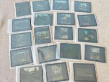 Group of 19 Vintage Projector Glass Slides