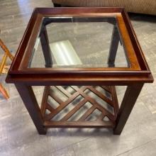 Glass Top Side Table