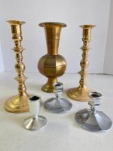 Group of Metal Candle Holders