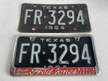 Pair of Matching Texas License Plates