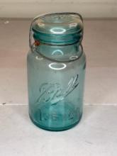 Blue clamp jar