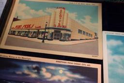 COLLECTION OF 1950 POST CARDS 3 OCEAN CITY MARYLAND AKRON OHIO AND SCRANTON
