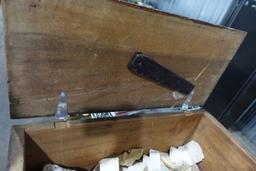 ANTIQUE PRIMITIVE STYLE MINIATURE CHEST APPROX 25 INCH X 13 X 11