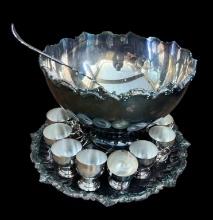 Silverplate Punch Bowl For 12 and Serving