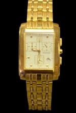 Men’s Yellow Gold Tone Eco Drive Chronograph