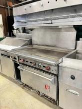 Wolf 45” Gas Griddle Range w/Overshelf, Oven Below & Storage