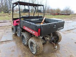 2009 POLARIS Ranger 6x6 ATV, VIN# 4XARF68A994738950, powered by Polaris 700 V-Twin EFI gas engine