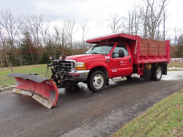 1999 FORD Model F-450XL Super Duty, 4x4 Dump Truck, VIN# 1FDXF47F0XEC91901, powered by Power Stroke