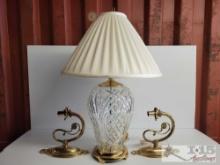 (3) Glass Lamp Set