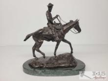 C.M Russell Cowboy Statue 22/100 Bronze