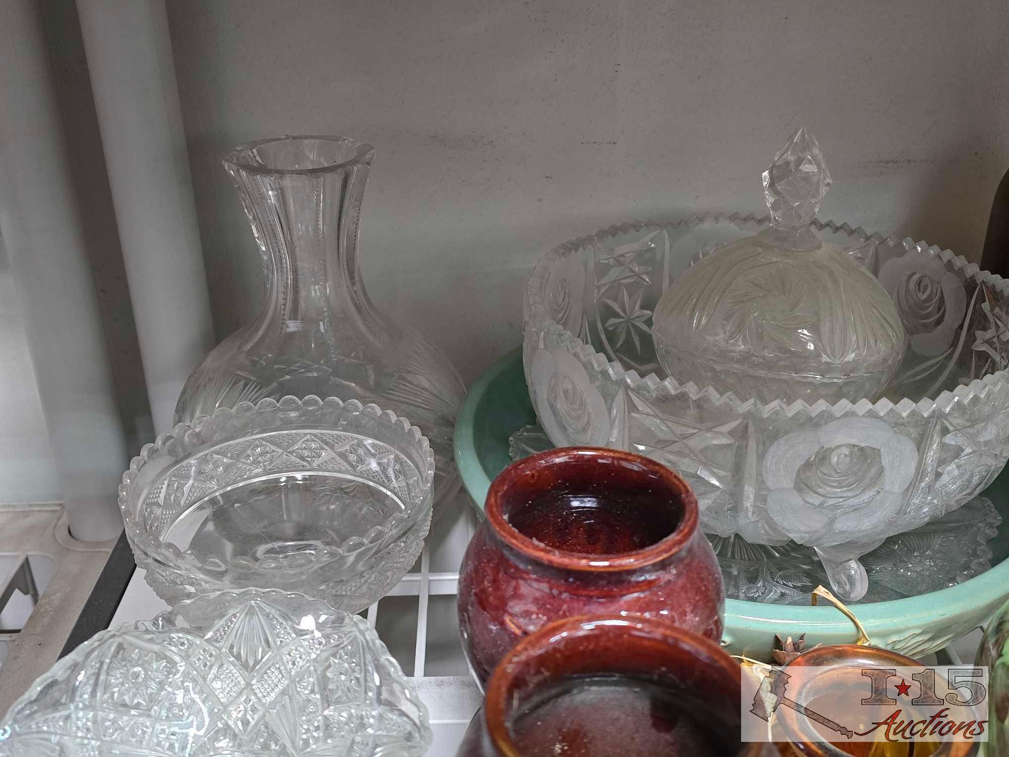 Glassware, Ceramic Bean Pots, Knife Set and More