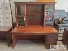 Computer Desk With Glass Cabinets