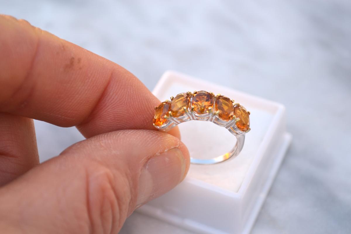 Citrine Ring in Sterling Silver