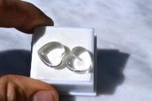 20.00 Carat Matched Pair of Quartz Hearts