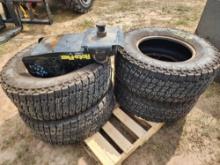 (4) Tires w/a Rota Flex 5th Wheel Pin Box
