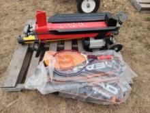 Central Machinery 5 Ton Log Splitter, (3) Master Pro Ball Tubes, (2) Tennis Rackets, Plus