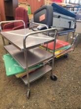 (1) GBC Pinnacle Laminator, (1) 3 Tier Stainless Steal Rolling Cart, Plus