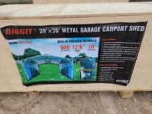 2024 Unused Diggit MSC2030F 20x30 All-Steel Garage Carport Shed