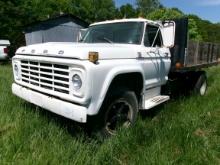 1979 FORD F-600 W/ 12’ STEEL DUMP BED, GAS, 4-SPD W/ 2-SPD TRANS, 52,700 AC