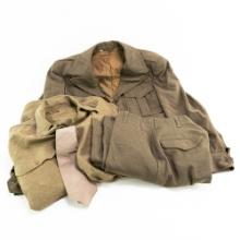 WWII US Army EM Ike Jacket Shirt Uniform Lot