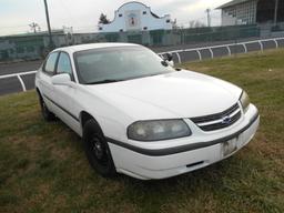 2001 CHEVY IMPALA POLICE CRUISER GAS, AUTO S/N 2G1EF55K019190060 MI SHOWING