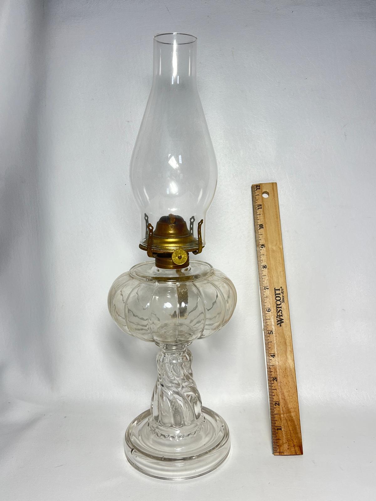 Vintage Glass Oil Lamp