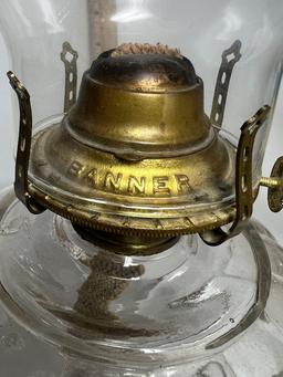 Vintage Glass Oil Lamp