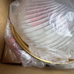 Hampton Bay Polished Brass 13.25" Dome Ceiling Fixutre in Box