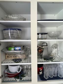 Cabinet Lot of Various Kitchenware