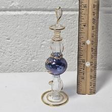 Egyptian Hand Blown Glass Perfume Bottle