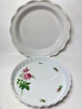 Christineholm Floral Quiche/Tart Dish & Oversized Ceramic Pie Plate