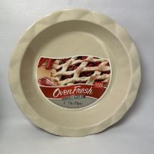 NEW Good Cook Oven Fresh Stoneware 9" Pie Plate
