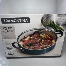 NEW Tramontina 3pc Everyday Pan Set