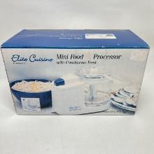 NEW Elite Cuisine Mini Food Processsor with Continuous Feed by Maximatic