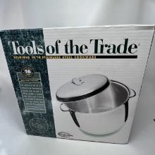 NEW Tools of the Trade Belgique 18/10 Stainless Steel 16 Qt Covered Stock Pot