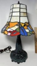 Beautiful Tiffany Style Lamp with Stained Glass Shade