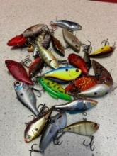 approximately 20 brand new fishing lures heddon