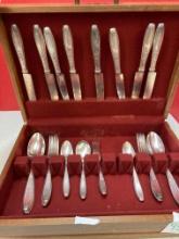 1847 Rogers bros silverware in chest