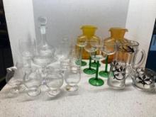 Vintage glassware, barware