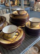 Nice set of Vernon Kilns organdie dinnerware mid century